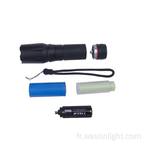 Lampe torche portable zoomable extérieure résistante à l&#39;eau